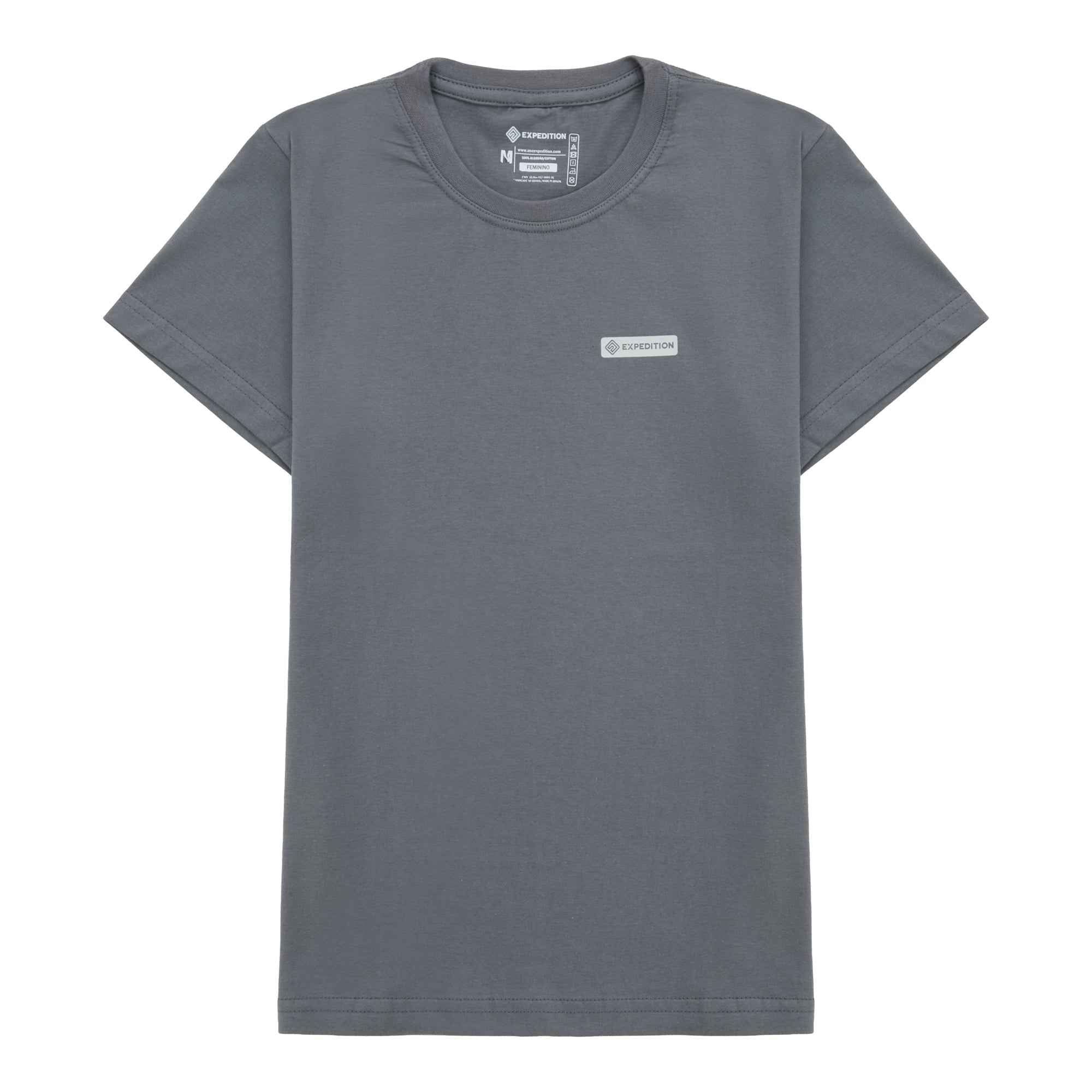 Camiseta Nature  Algodão Feminino Cinza