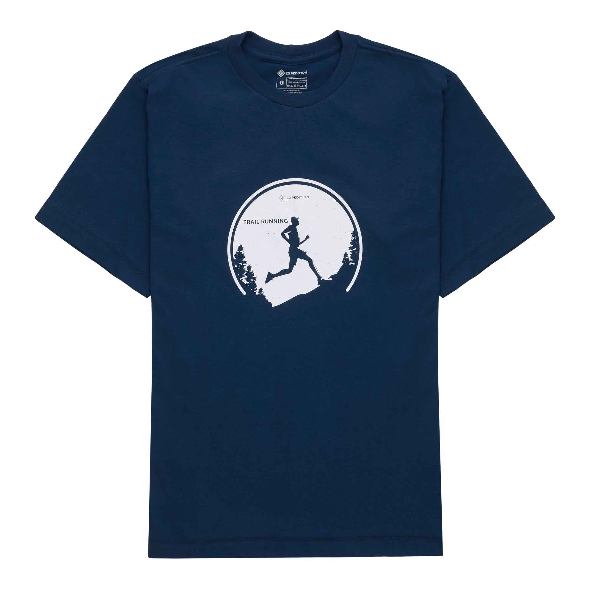 Camiseta Masculina Trail Running Azul Marinho