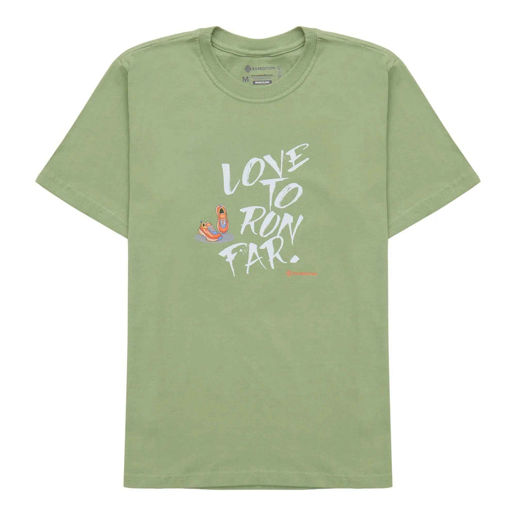 Camiseta Love Algodão Masculina Verde