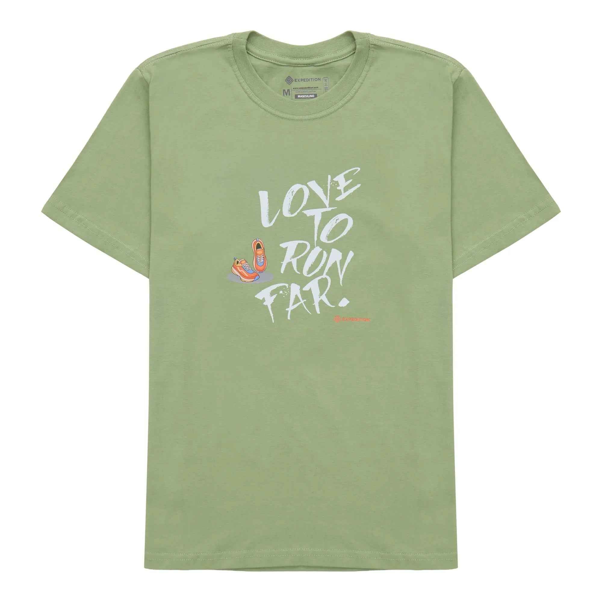 Camiseta Love Algodão Masculina Verde