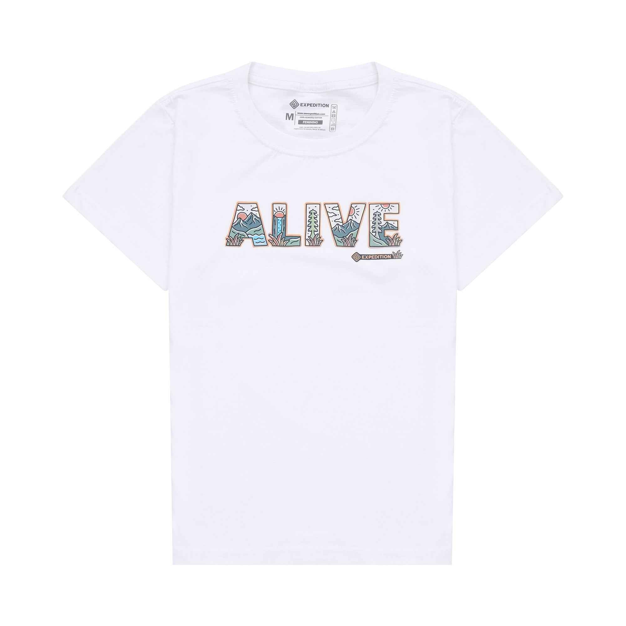 Camiseta Alive  Algodão Feminino OffWhite