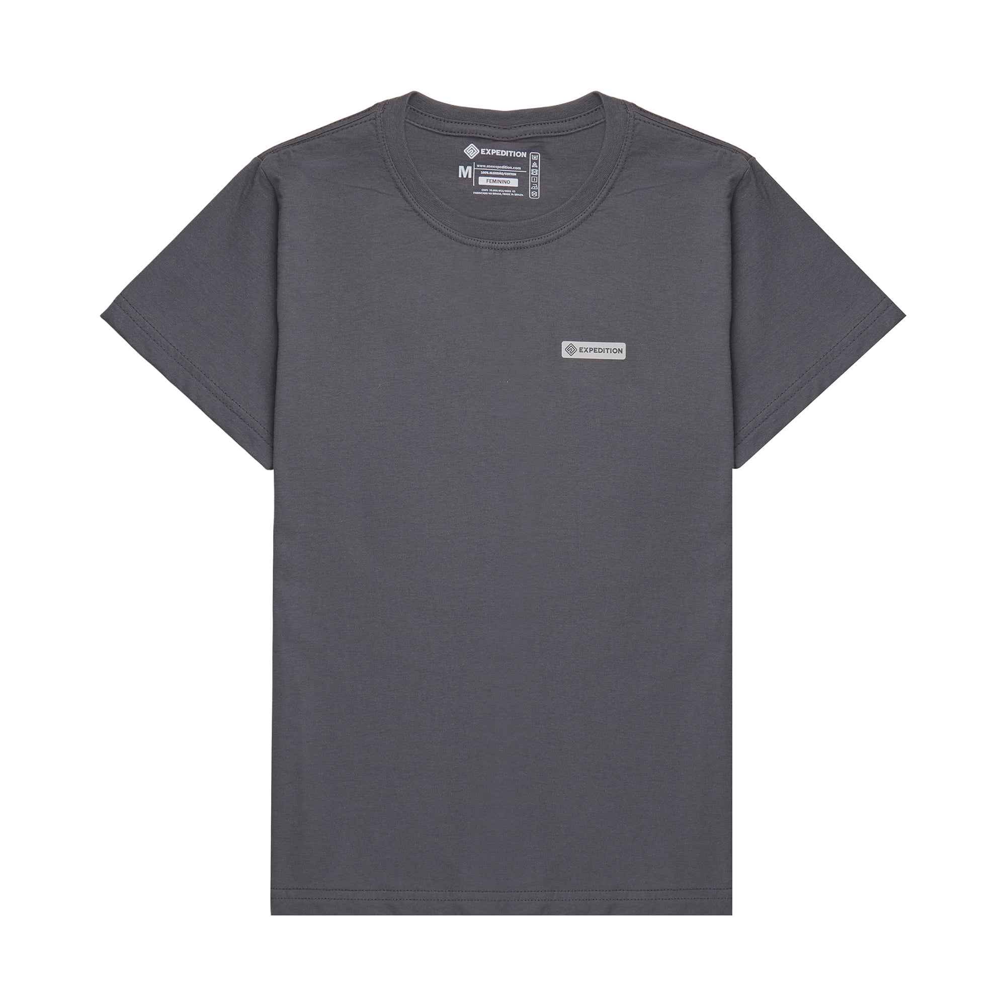 Camiseta Tênis  Algodão Feminino Cinza