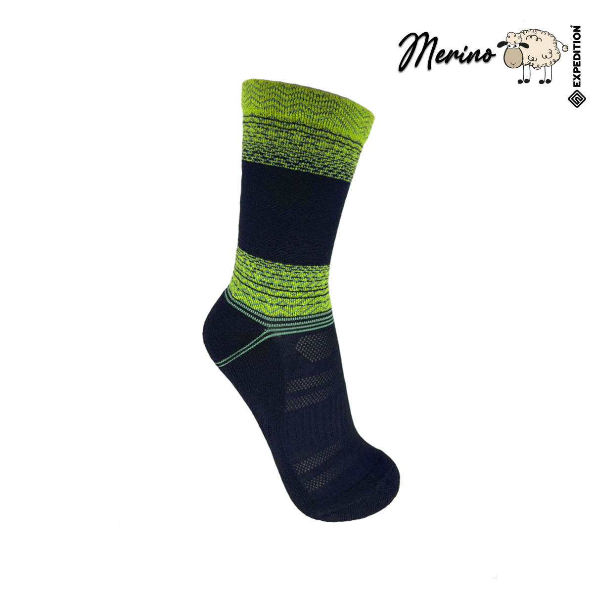 Meia para Corrida Lã de Merino Cano Longo