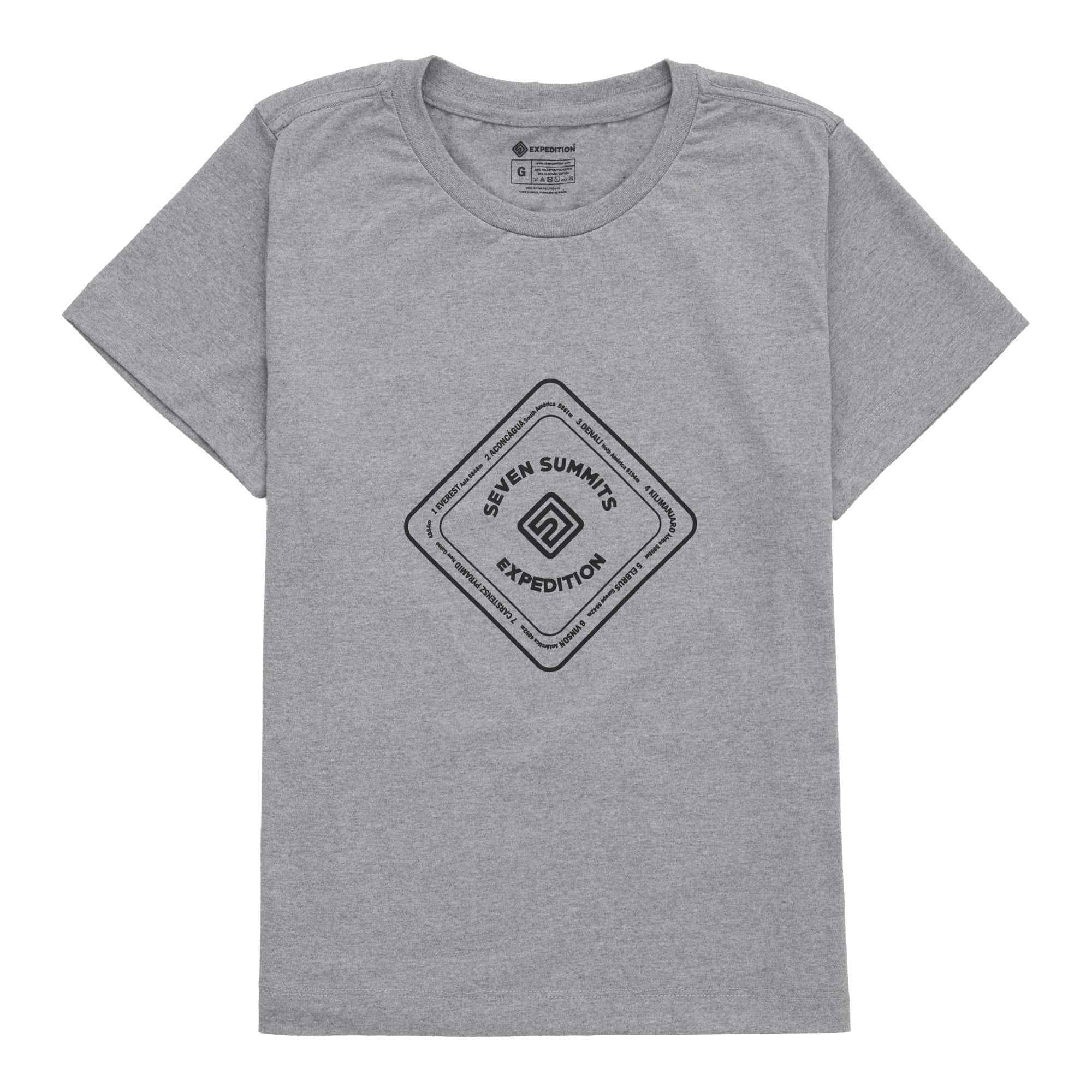 Camiseta Masculina Seven Summit Cinza