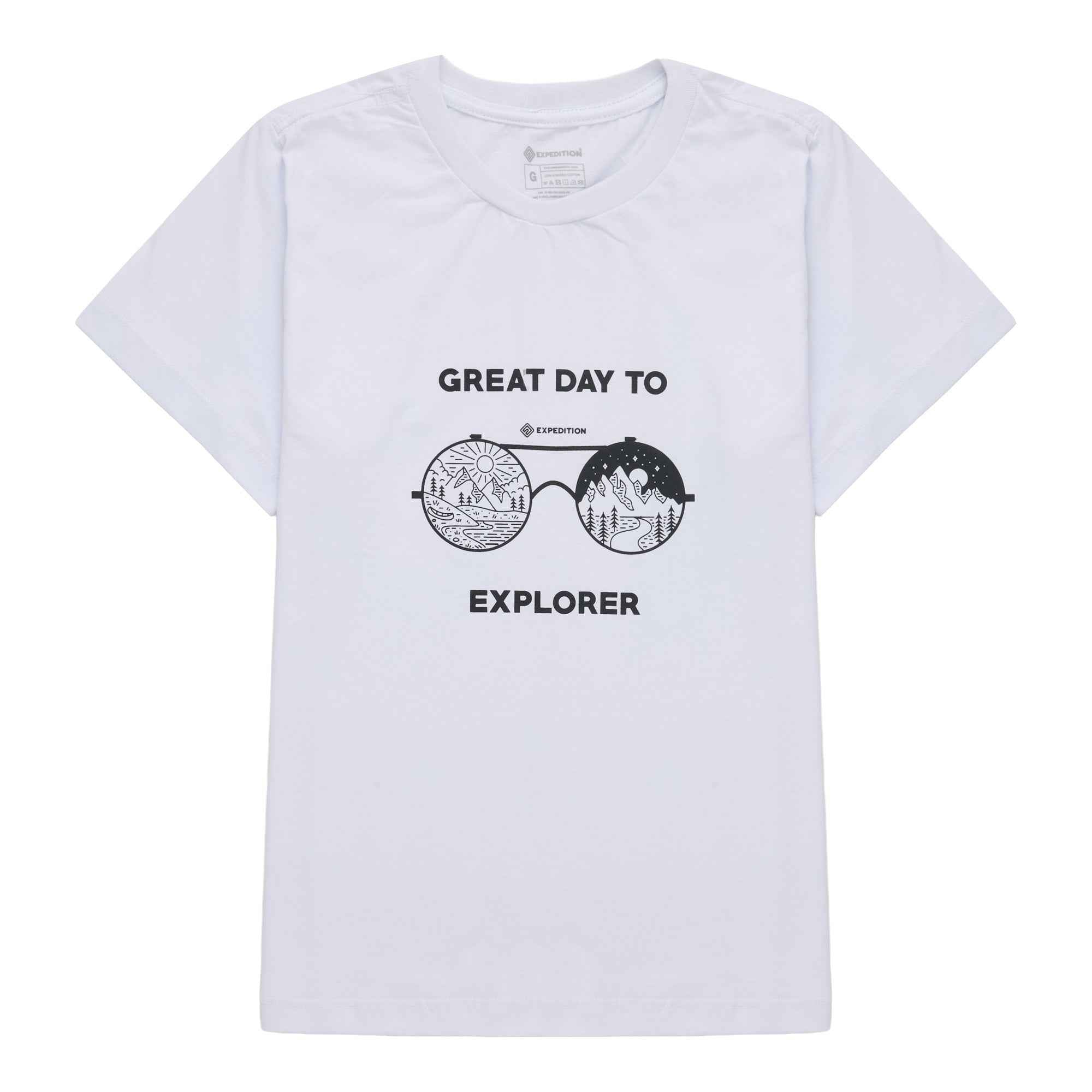 Camiseta Masculina Great Day to Explorer Branco