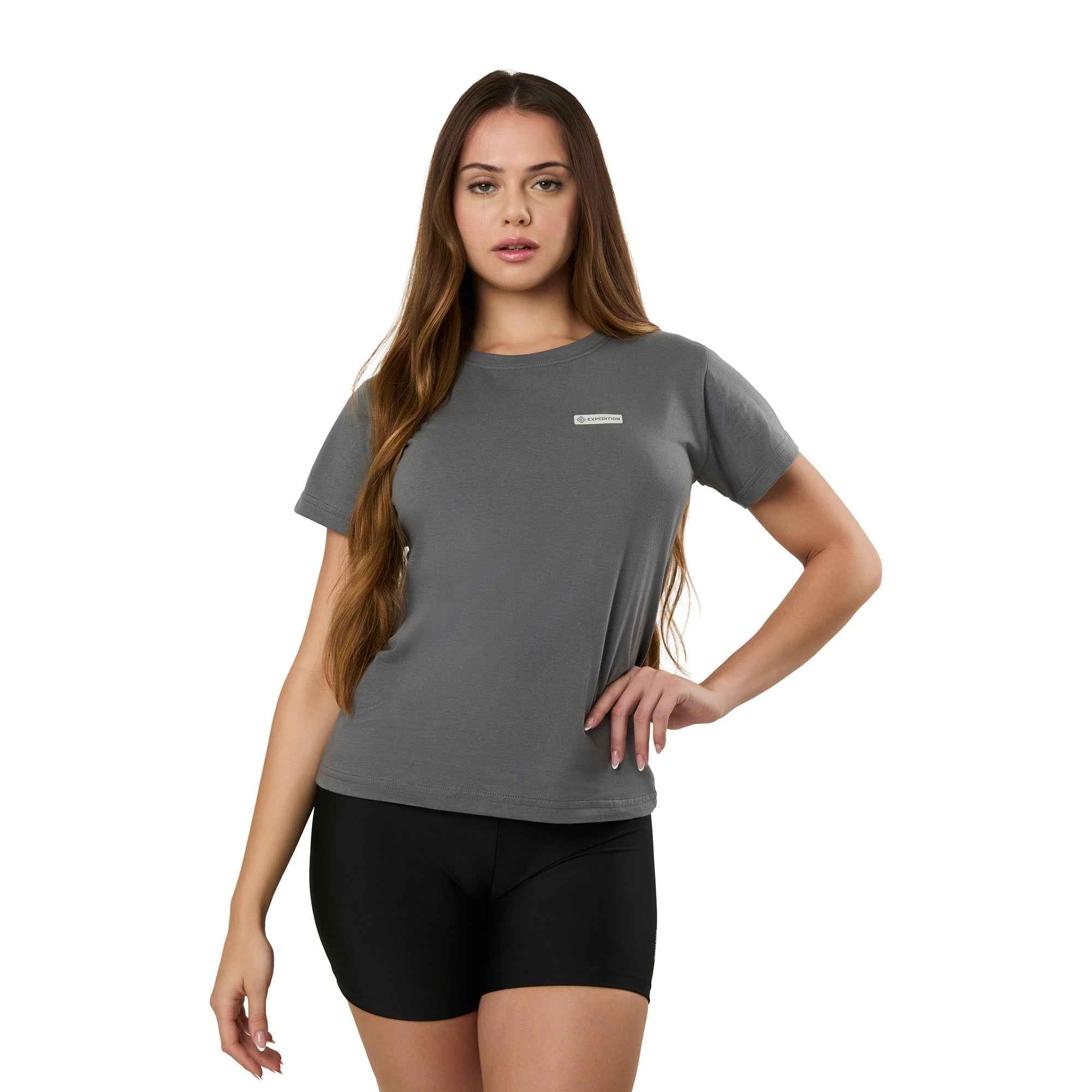 Camiseta Tênis  Algodão Feminino Cinza