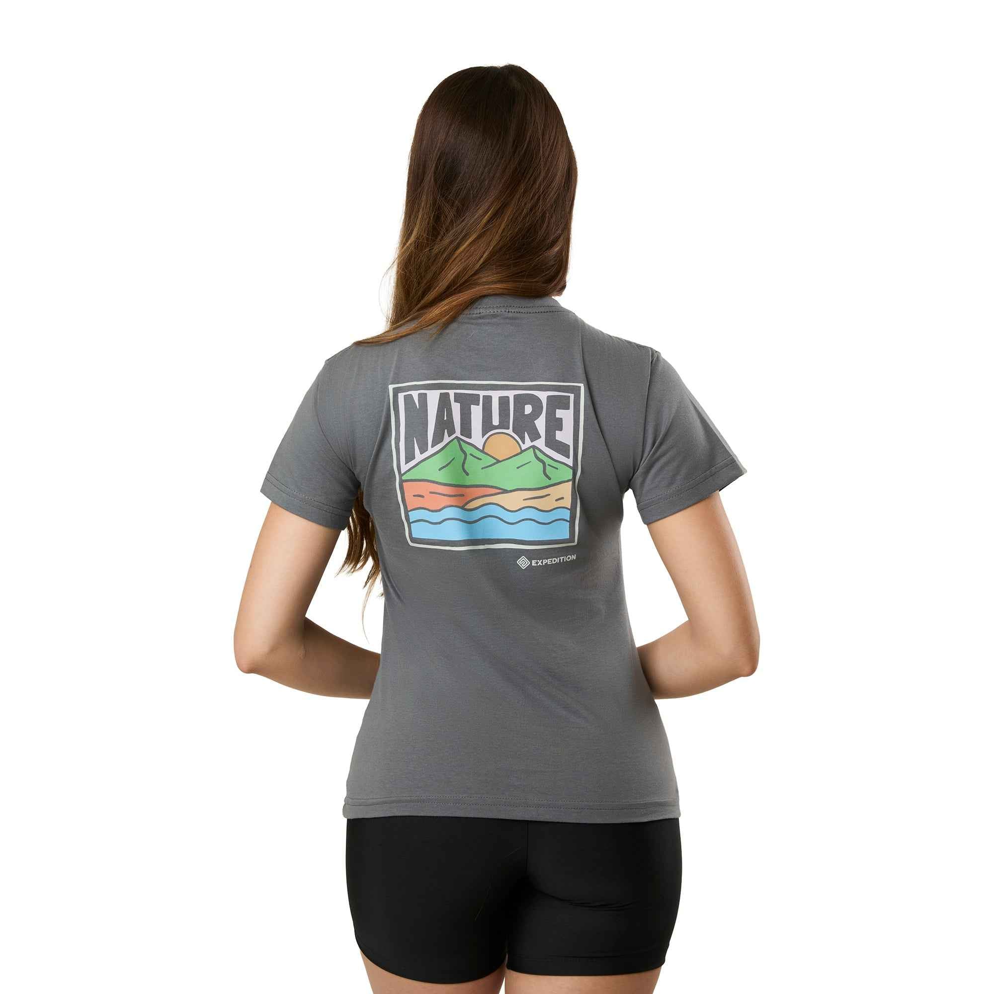 Camiseta Nature  Algodão Feminino Cinza