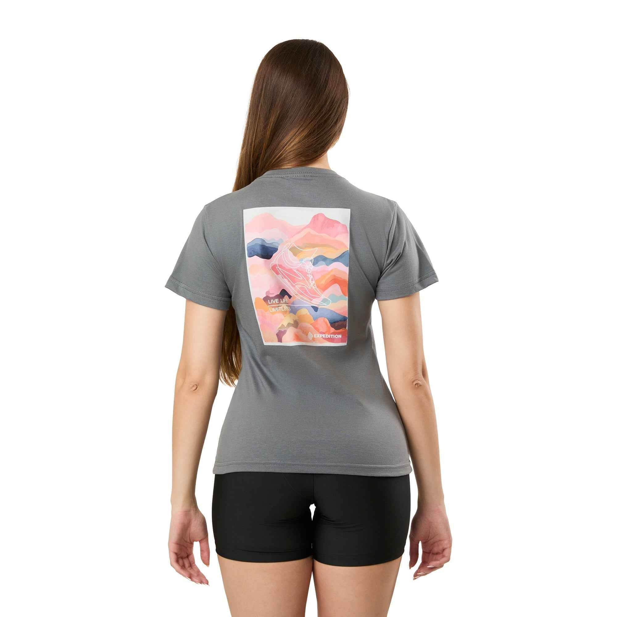 Camiseta Tênis  Algodão Feminino Cinza