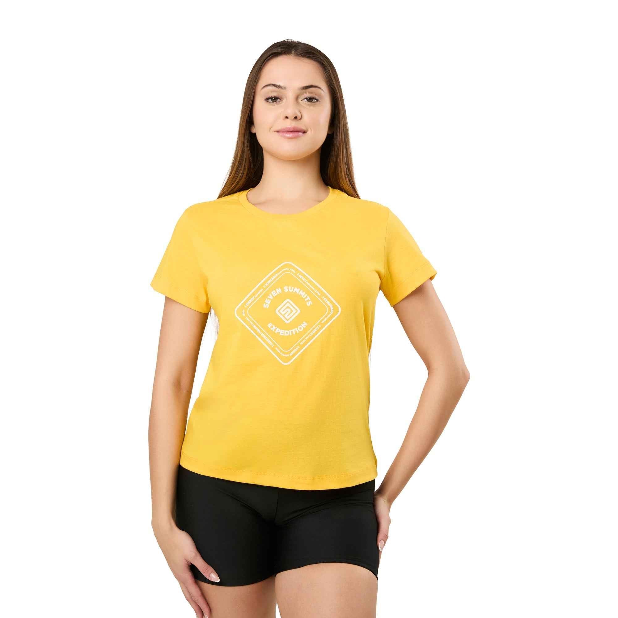 Camiseta Feminina Seven Summits Amarela