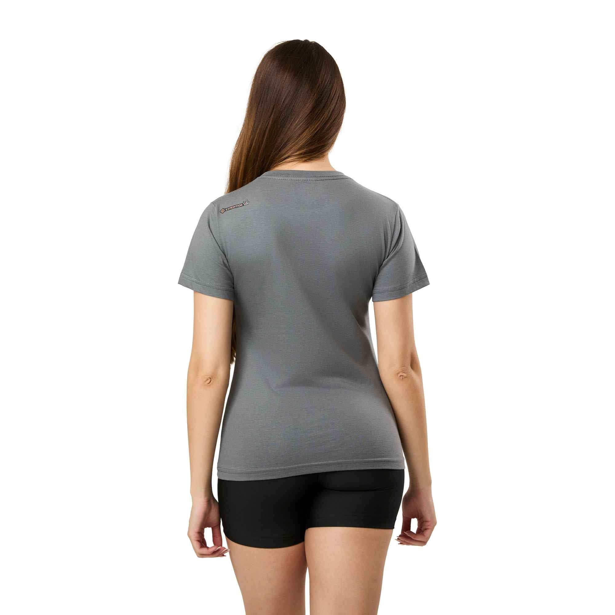 Camiseta Alive  Algodão Feminino Cinza