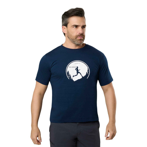 Camiseta Masculina Trail Running Azul Marinho