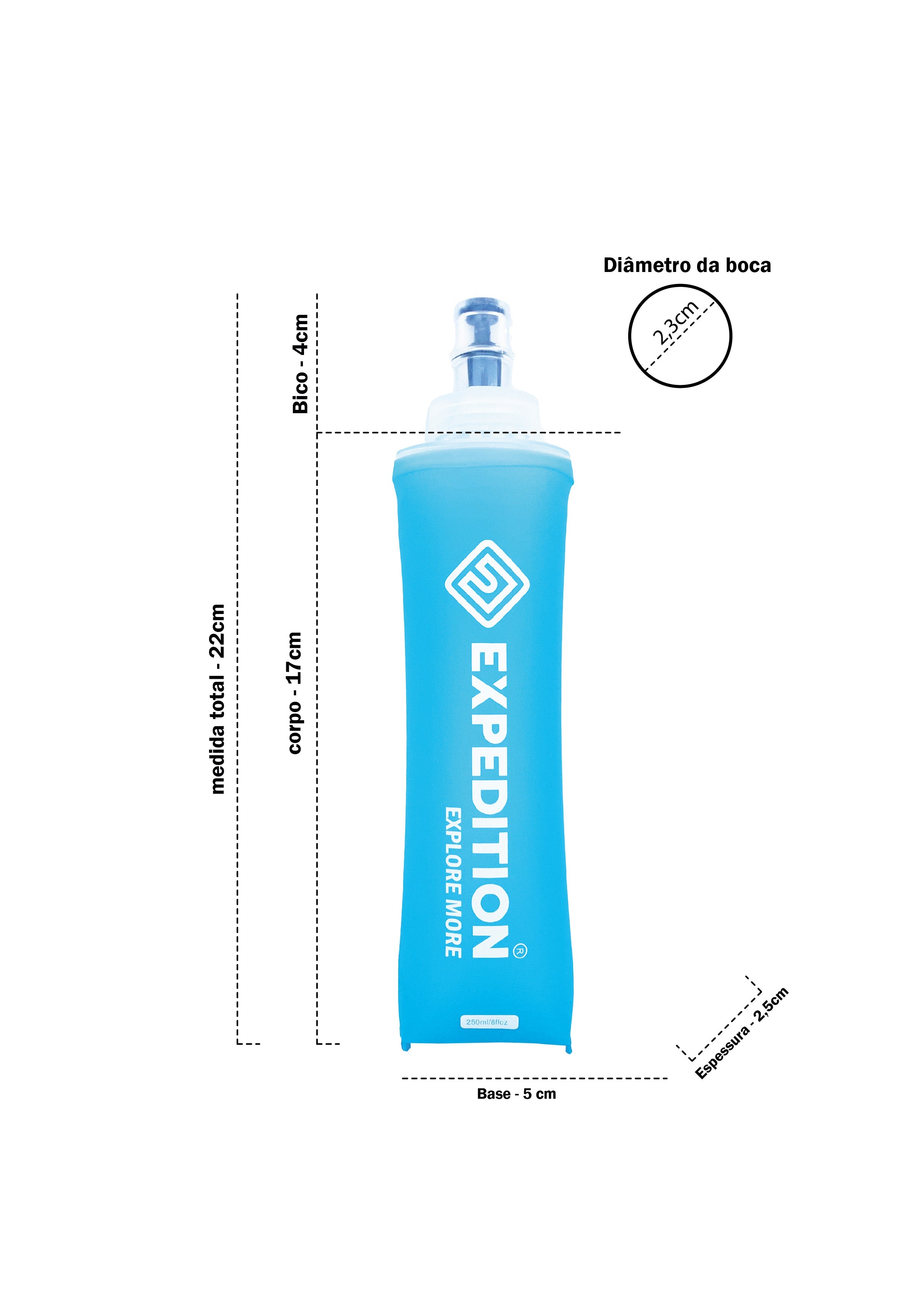 Garrafa Soft Flask Flexível 250ml Minha loja